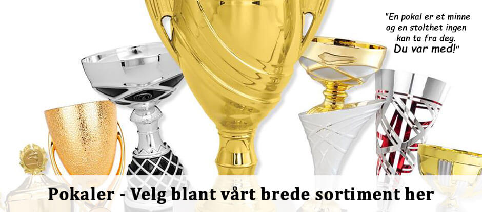 En pokal er et minne og en stolthet ingen kan ta fra deg. Du var med! Pokaler - velg blant vårt brede sortiment her.