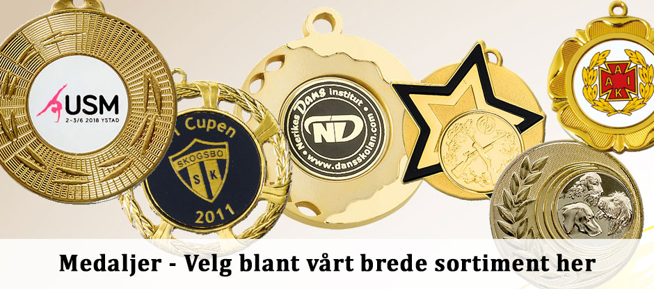 Medaljer - velg blant vårt brede sortiment her.