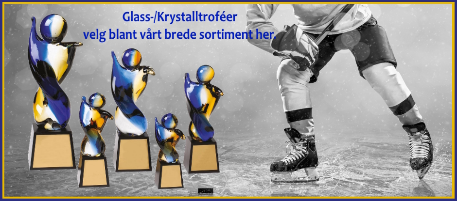 Glass-/Krystalltroféer velg blant vårt brede sortiment her.